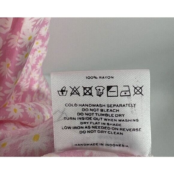 Faithfull the Brand Pink Floral Print Midi Dress Size Medium - Picture 5 of 6